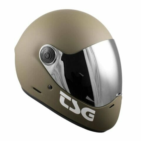 TSG Helmet Pass Pro | Matte Firewood | Solid Color (+ Bonus Visor)