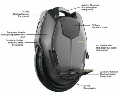 Kingsong KS-16X Electric Unicycle specification front