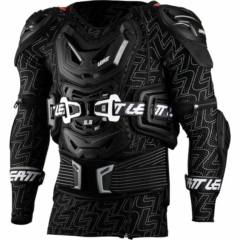 Leatt Body Protector 5.5 black view from the front