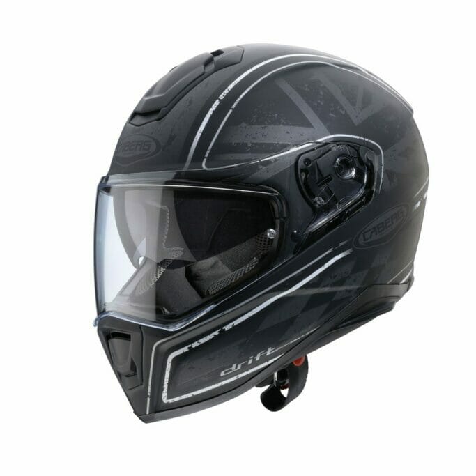 Caberg Drift Armour Black Silver left side view