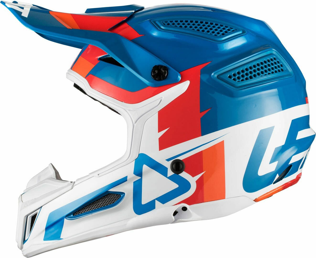 Leatt Helmet GPX 5.5 V10 Blue/White left view