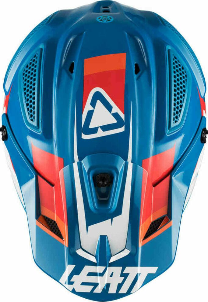 Leatt Helmet GPX 5.5 V10 Blue/White view from the top