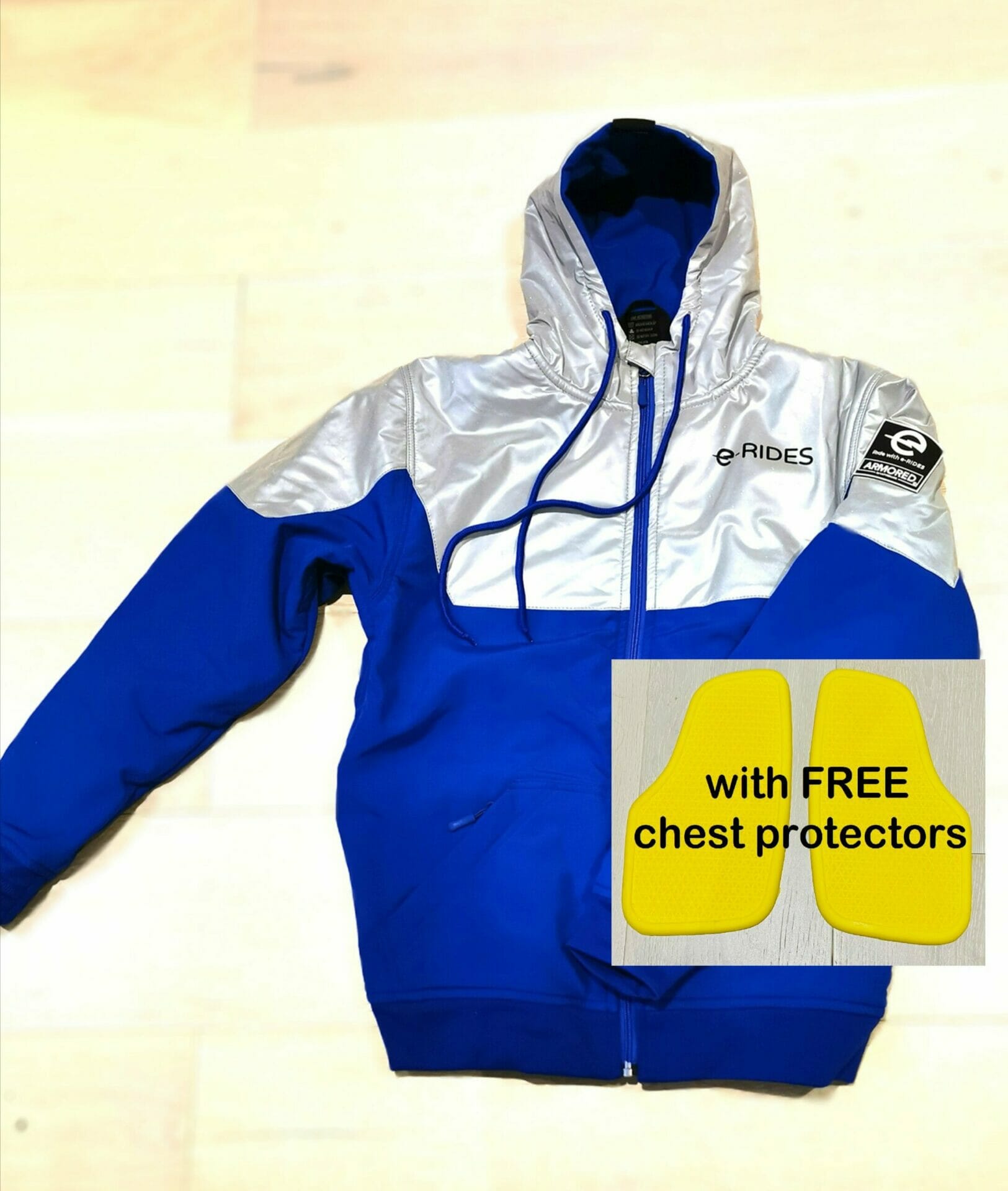 e-RIDES Edition Lazyrollilng jacket with chest protectors in blue