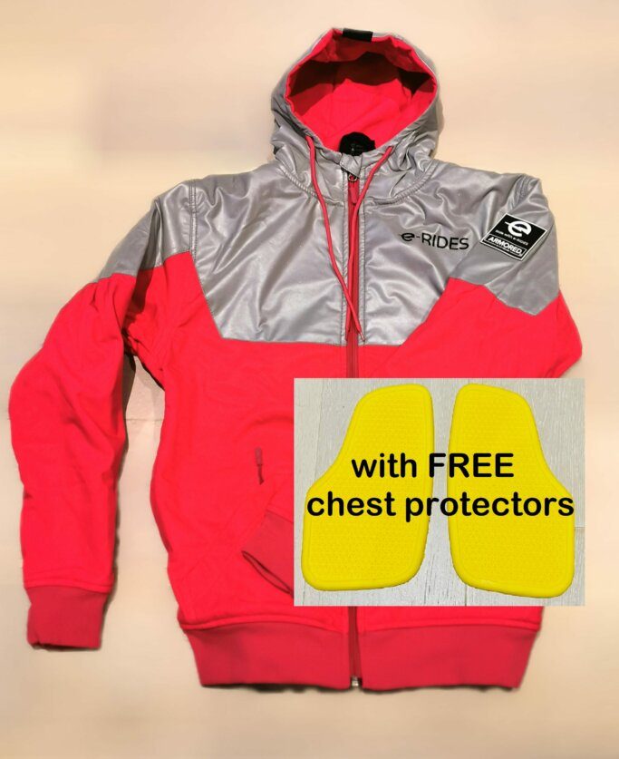 e-RIDES Edition Lazyrollilng jacket with chest protectors in red