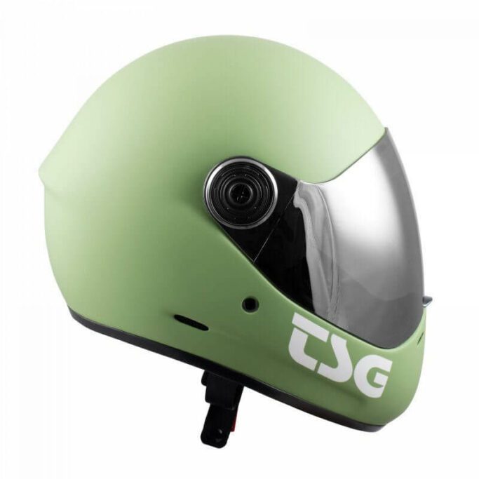 Tsg Pass Pro Full Face Helmet Matt Fatigue Green Side Left