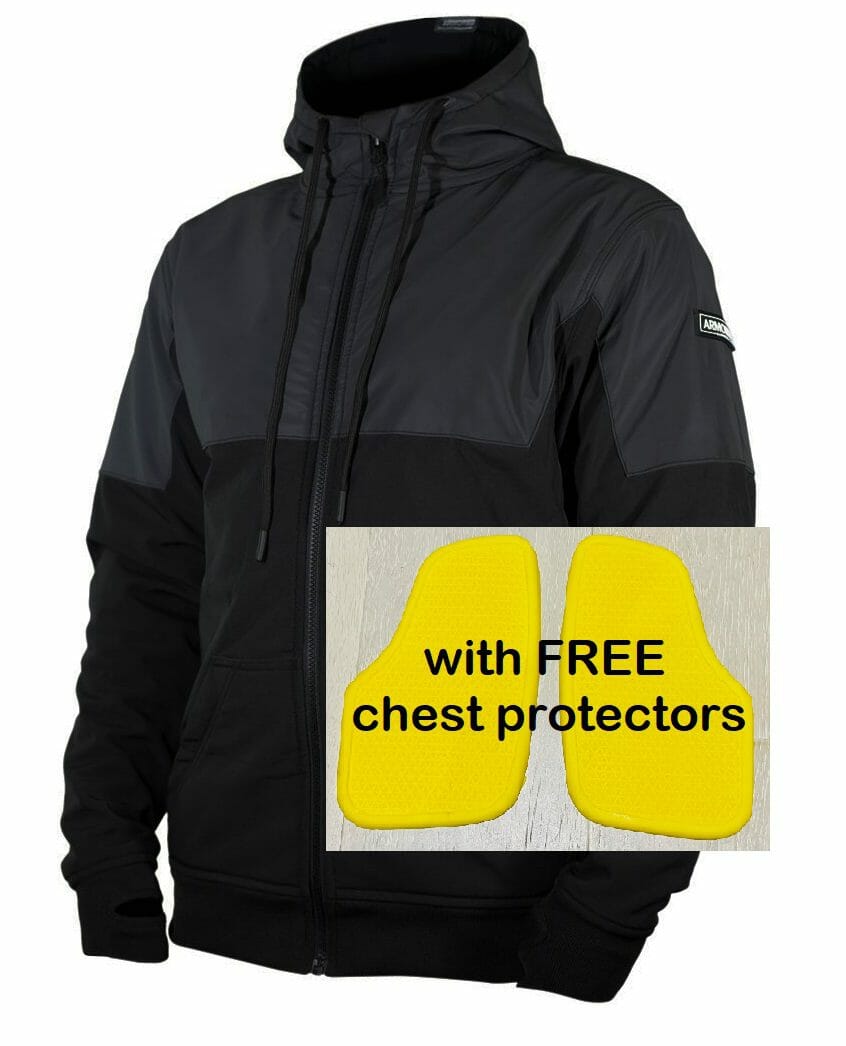 e-RIDES Edition Lazyrollilng jacket with chest protectors black on black