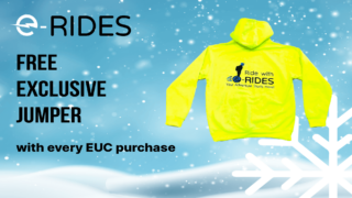 Free exclusive e-RIDES jumper with every EUC purchase