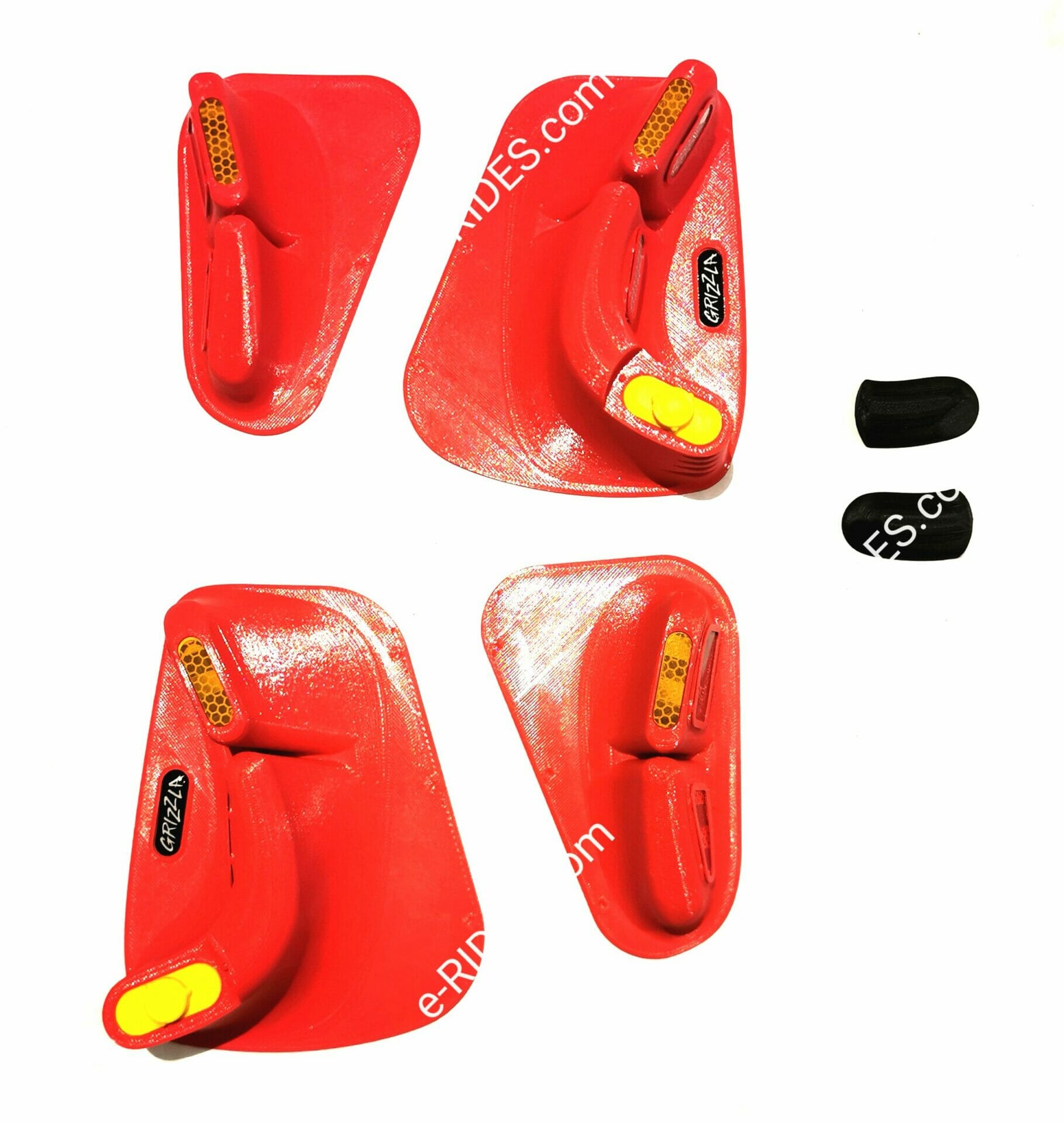 Grizzla pads reflective set red front red back black bumper