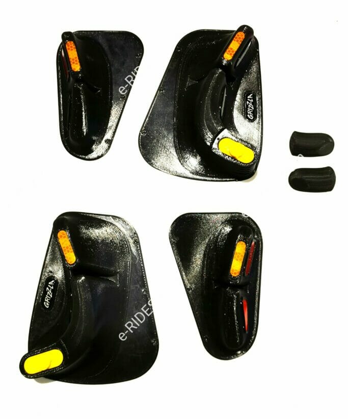 Grizzla pads reflective set black front black back black bumper