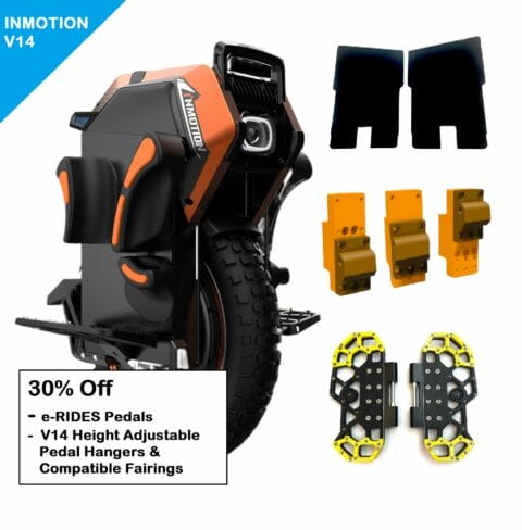 Inmotion V14 Adventure Electric Unicycle With Upgraded Suspension and Motor - 50GB