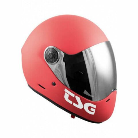 TSG Helmet Pass Pro| Matt Fiery| Solid Color (+ BONUS VISOR)