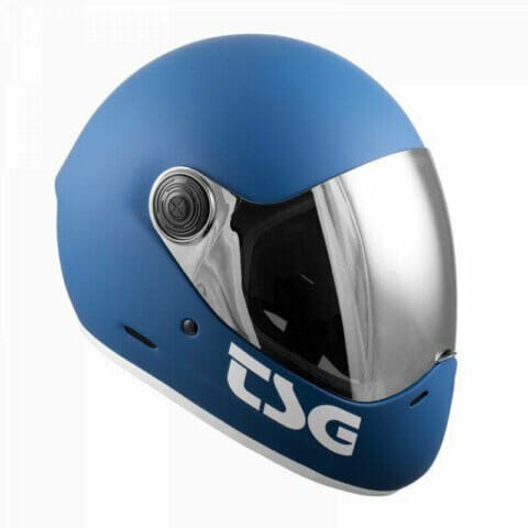 TSG Helmet Pass Pro | Matte Blue | Solid Color (+ Bonus Visor)